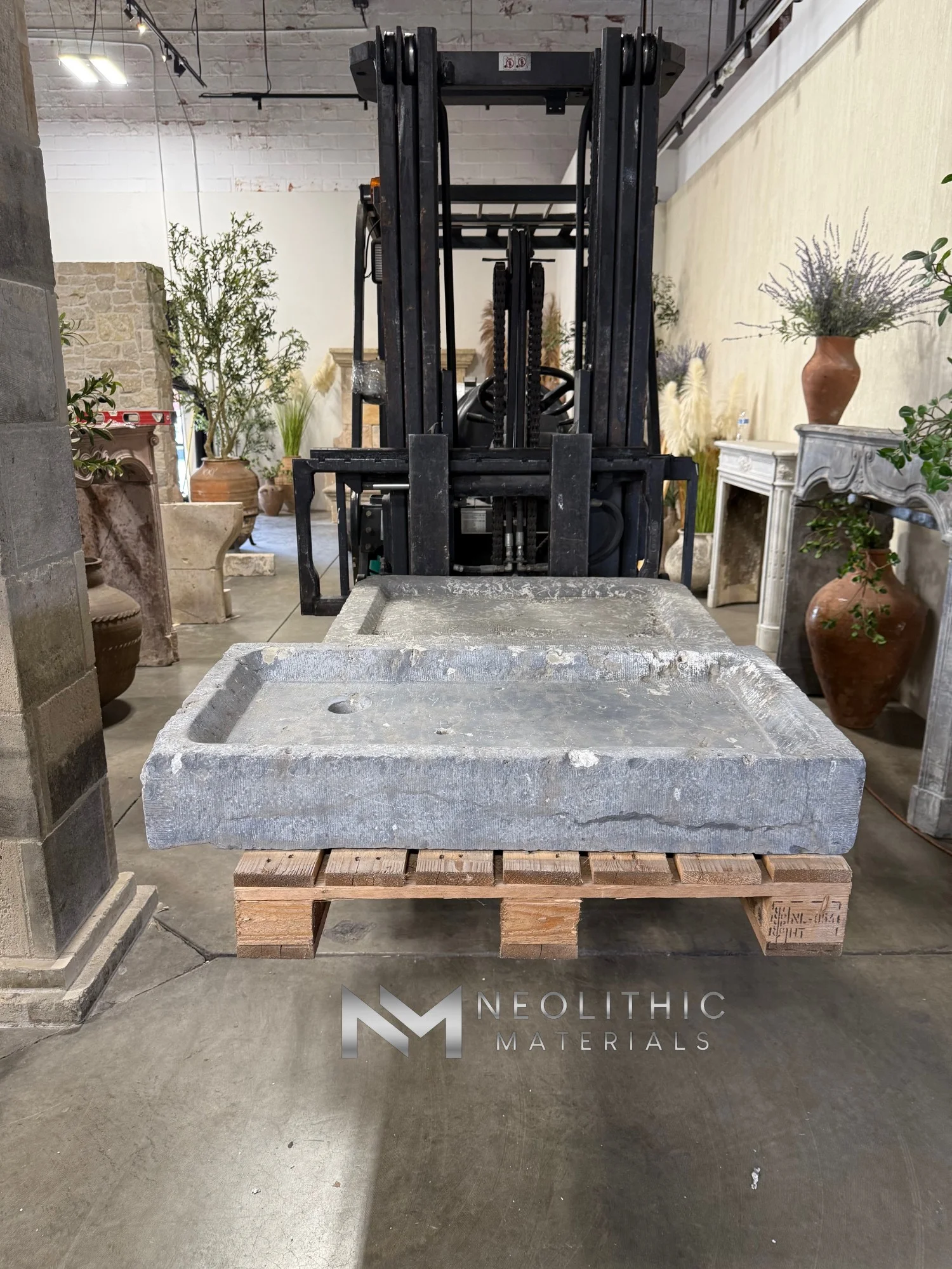 Antique Belgian Bluestone Sink - Image 1